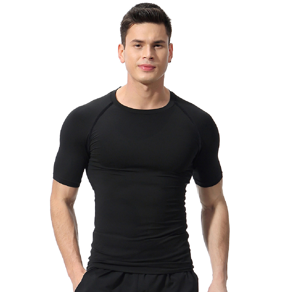 Body suit men's fall high elastic breathable quick-drying T-shirt outdoor sweat basketball running short-sleeved sportswear - Image 8