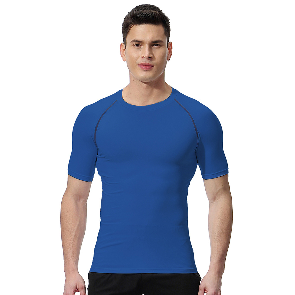 Body suit men's fall high elastic breathable quick-drying T-shirt outdoor sweat basketball running short-sleeved sportswear - Image 7