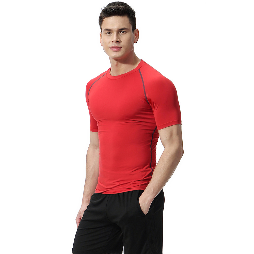 Body suit men's fall high elastic breathable quick-drying T-shirt outdoor sweat basketball running short-sleeved sportswear - Image 6