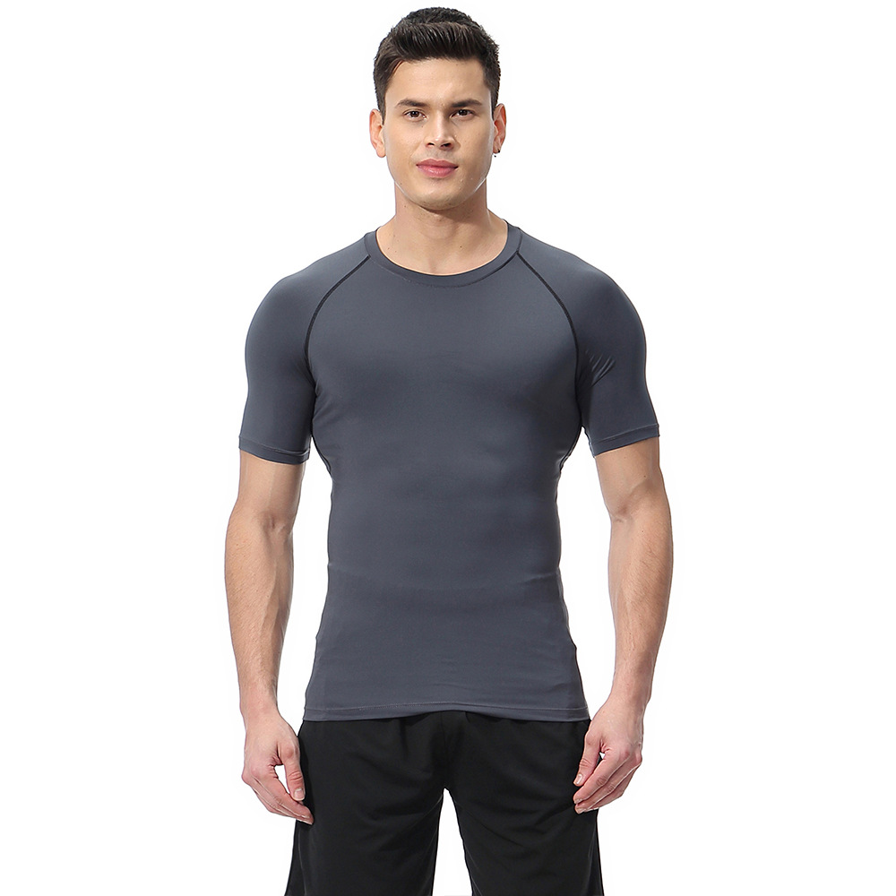 Body suit men's fall high elastic breathable quick-drying T-shirt outdoor sweat basketball running short-sleeved sportswear - Image 5