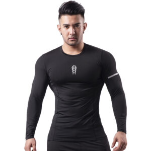 Long-sleeved fitness clothing men's fall and winter tight fast-drying pro clothing outdoor training yoga running sweaty sportswear